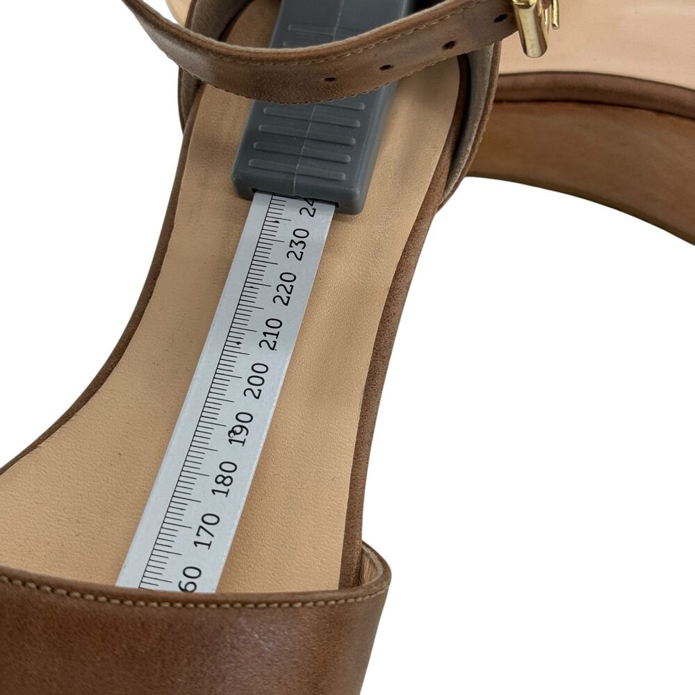 Emerson Fry Ankle Strap Wedge Platform Sandal Women's SZ 7 Brown Resort Summer - Picture 10 of 12